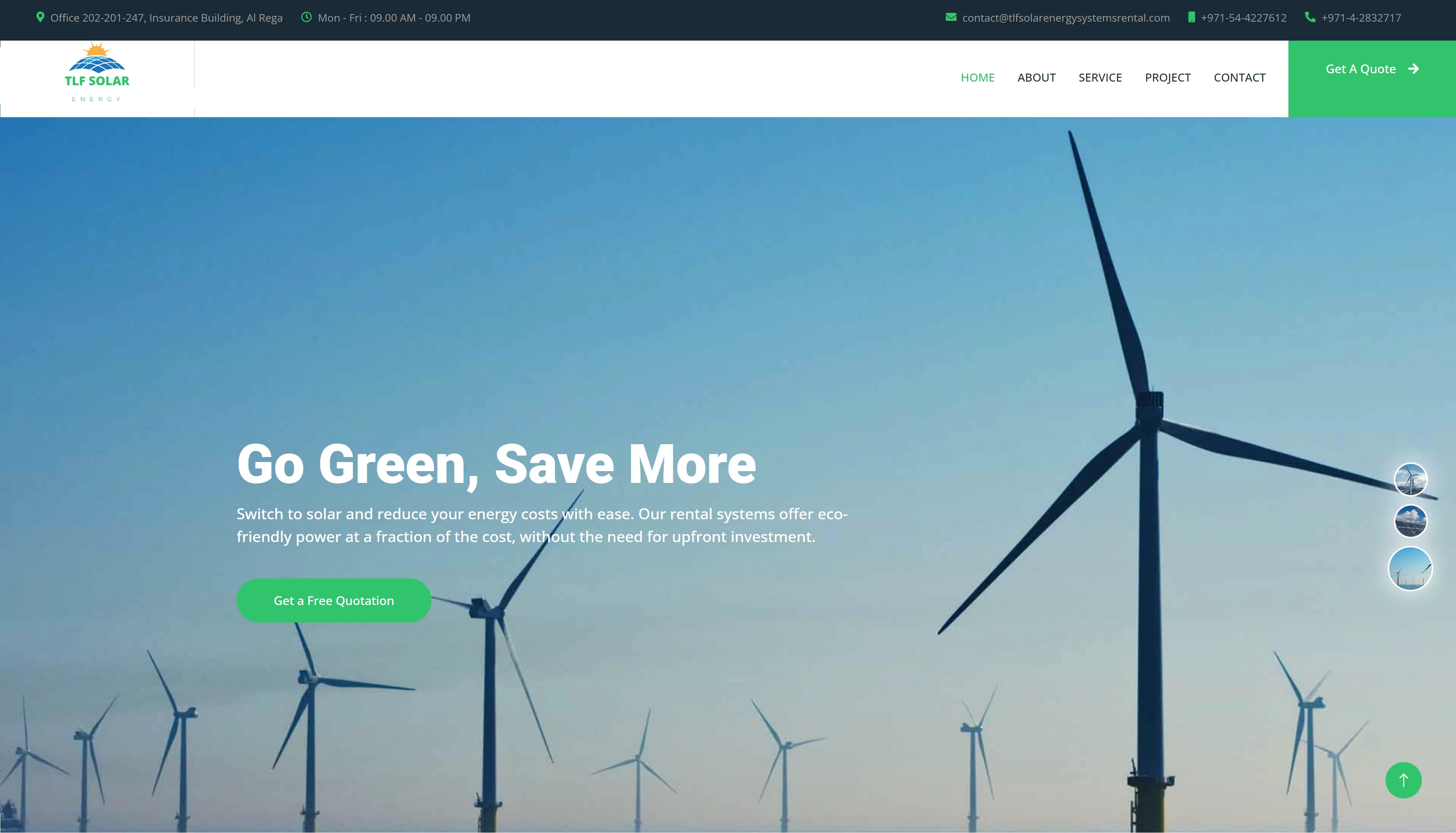 Solar Energy Showcase Website